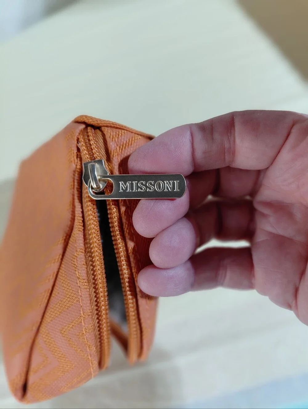 Missoni x Delta Airlines Orange Travel Zippered Bag